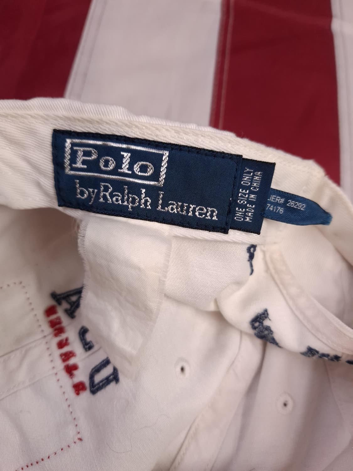 오리지날 90's 폴로 랄프로렌 성조기 화이트 볼캡 상품이미지7