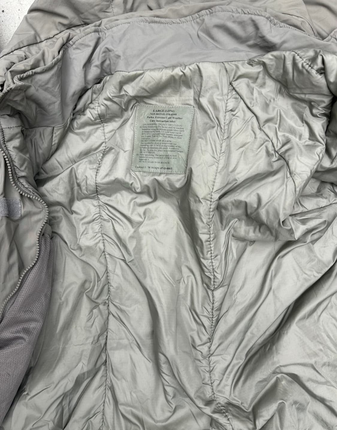 L) ECWCS 미군 레벨7 젠3 프리마로프트 자켓 상품이미지8