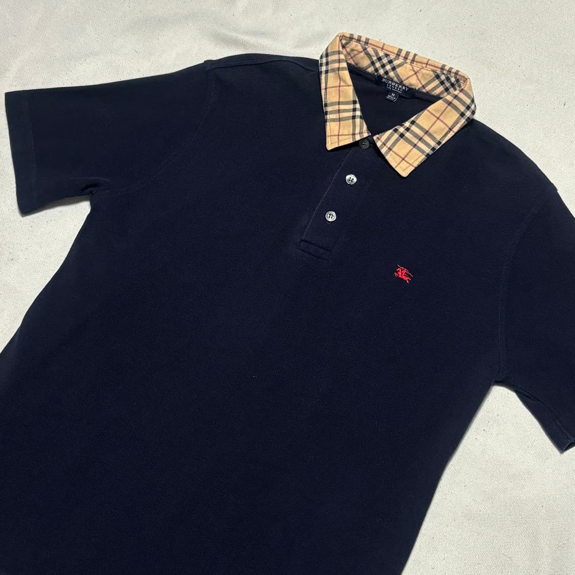 M 버버리 노바체크 카라 반팔티 상품이미지1