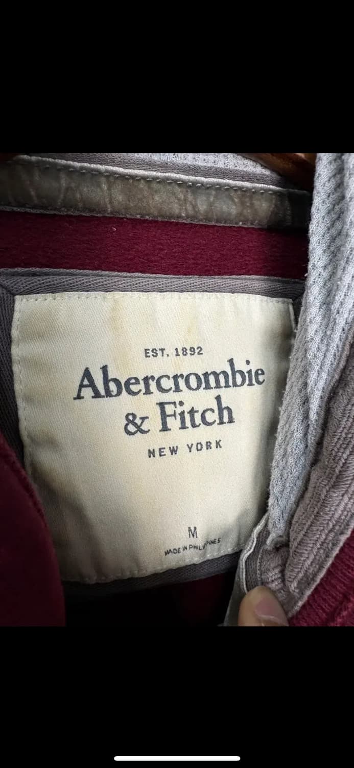 아베크롬비 y2k 버건디 슬림핏 후드집업 H2312 상품이미지5