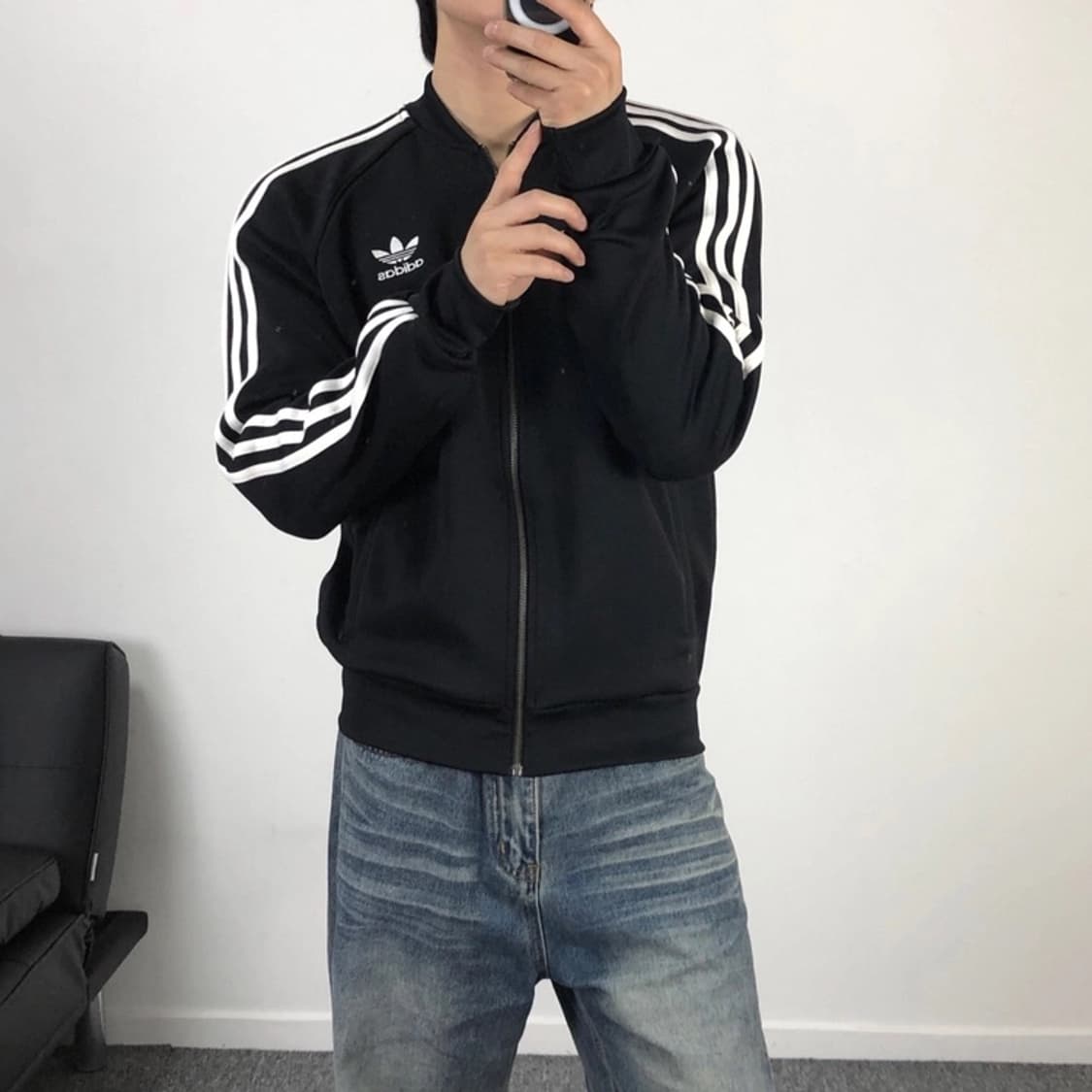 아디다스 정품 슈퍼스타 져지 검흰 상품이미지1