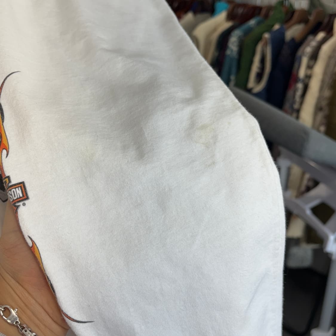 할리데이비슨 미국 생산 화이트 긴팔 티셔츠 상품이미지9