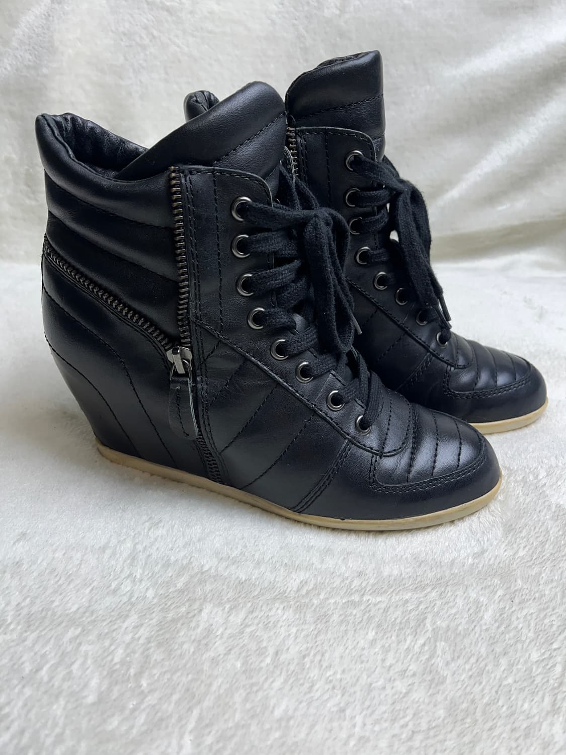 [37] 아쉬 레더 웨지히 스니커즈|| 235-240 상품이미지1