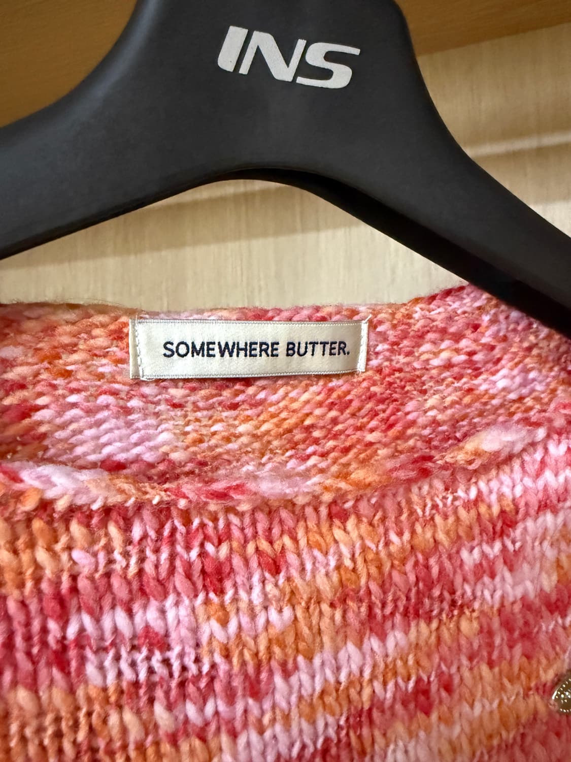 썸웨어버터 믹스 래글런 니트 레드  상품이미지4