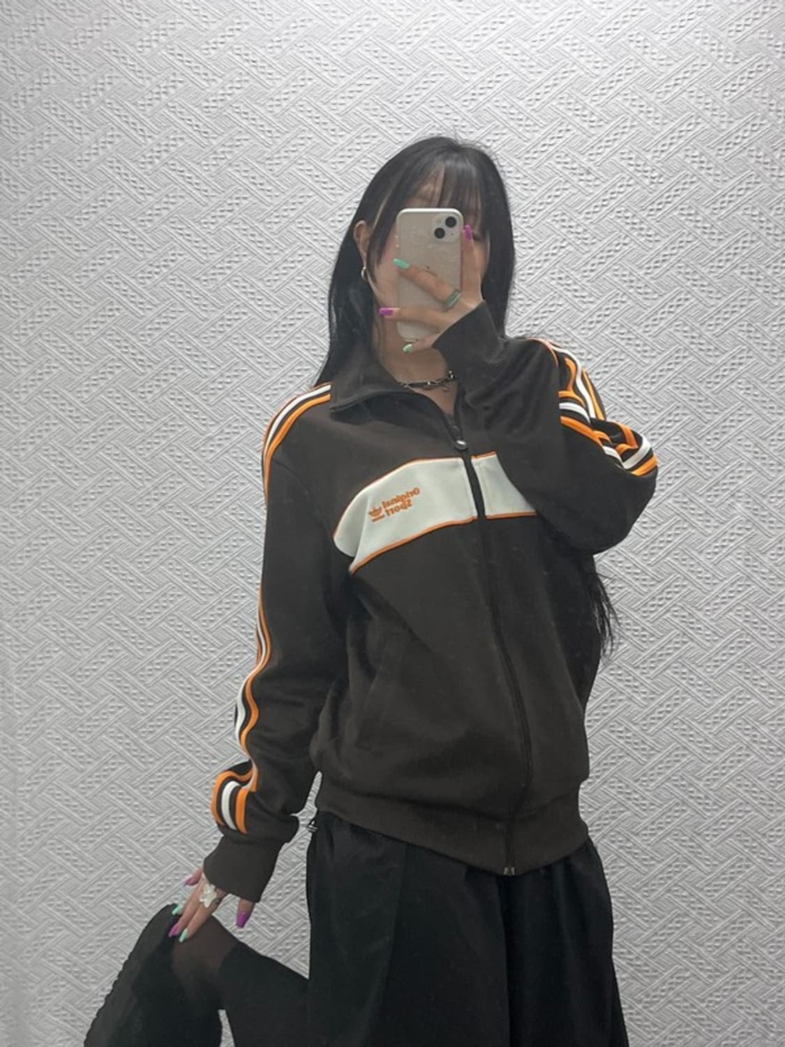 아디다스 대장급 희귀 Y2K 오렌지브라운 져지 집업 105 C07248 상품이미지1