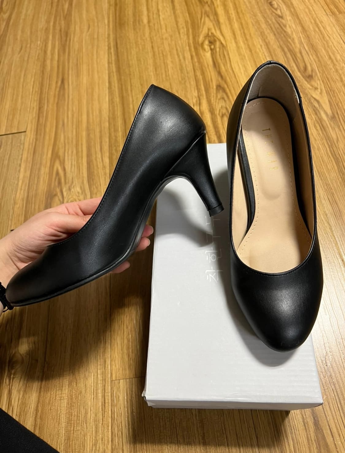 더웨이나인 발편한 블랙 펌프스 정장 구두 5cm 230 상품이미지2