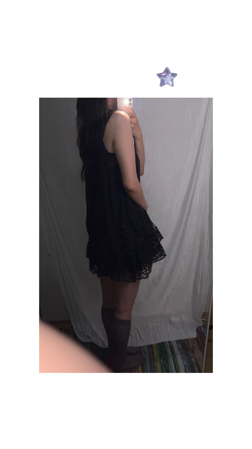 Midnight Lace Mini Dress 상품이미지1