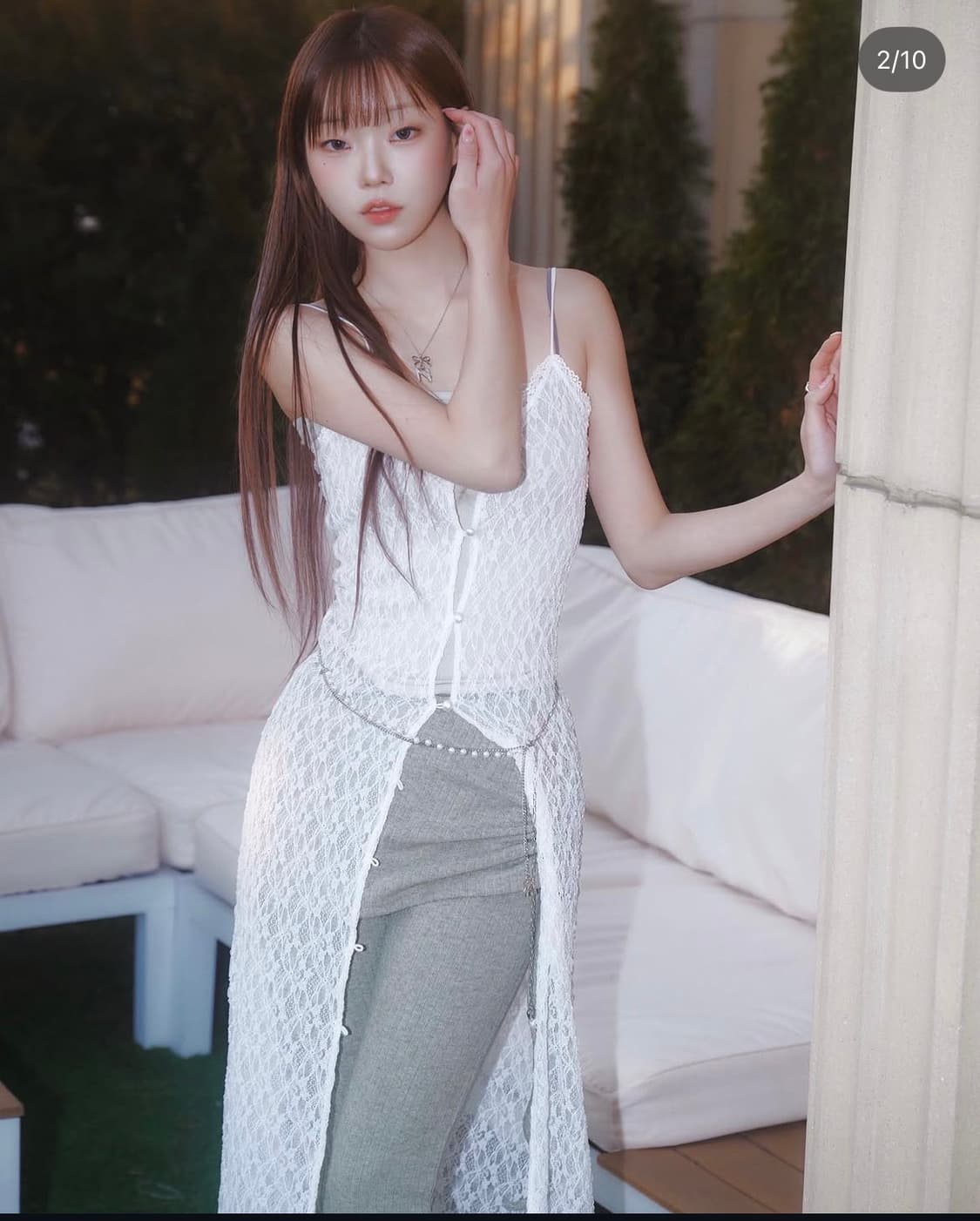 뉴얼린 lace layered sleeveless dress 상품이미지3
