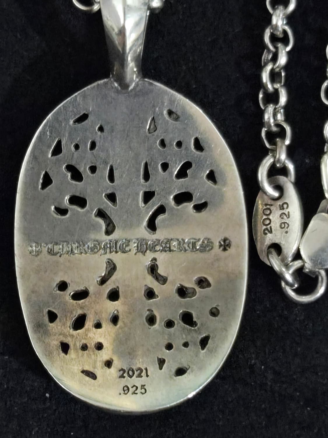 크롬하츠 오발 펜던트&롤체인20인치 정품 상품이미지6