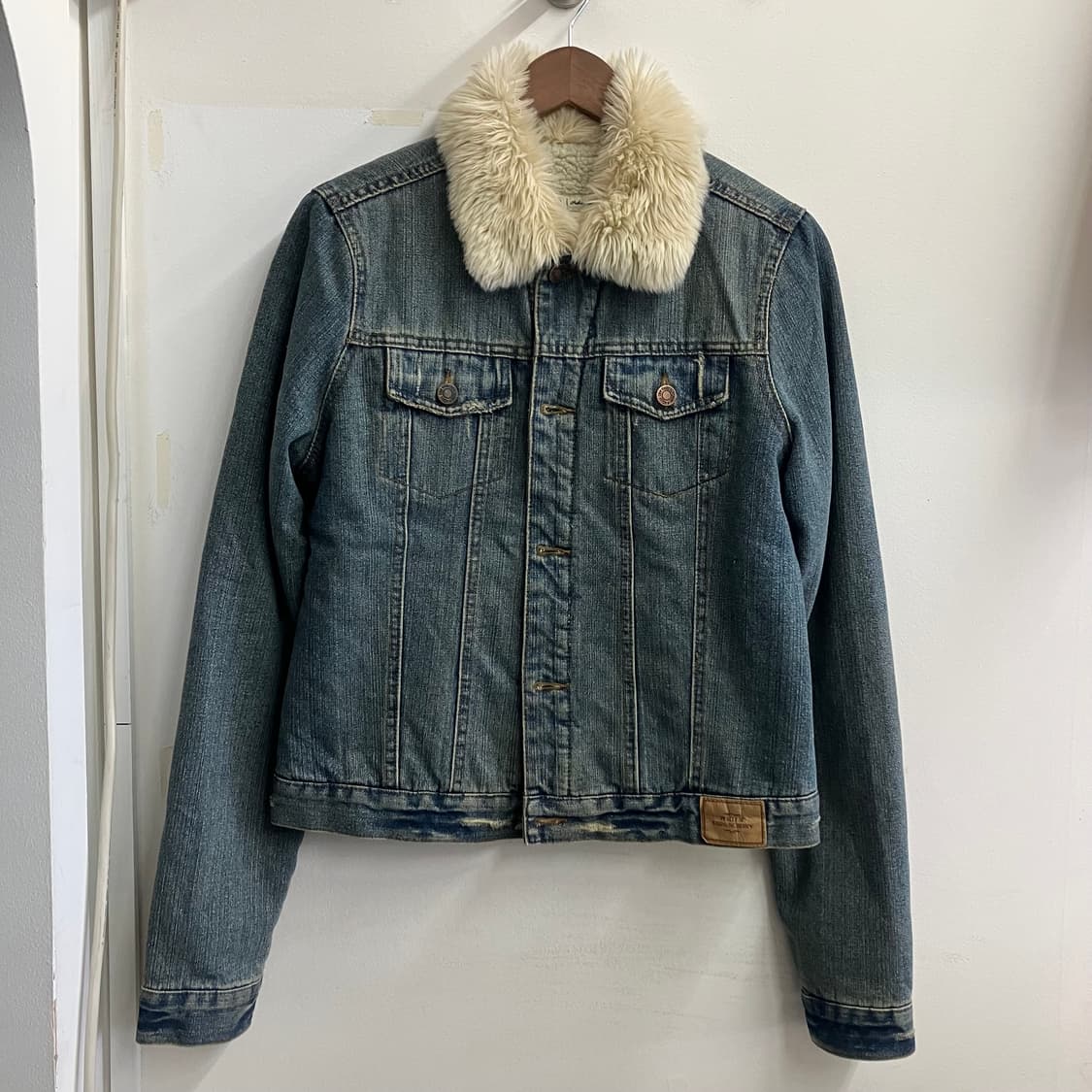 N11 아베크롬비 울프죠  쉐르파 양털 퍼 데님 청자켓 상품이미지1