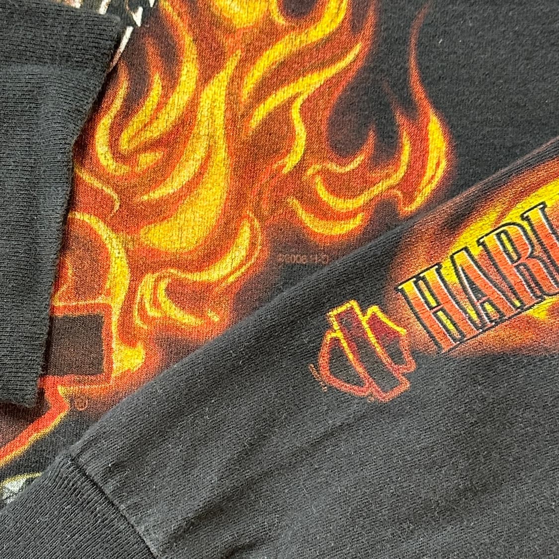 00s 할리데이비슨 플레임 롱슬리브 티셔츠 XXL 상품이미지6