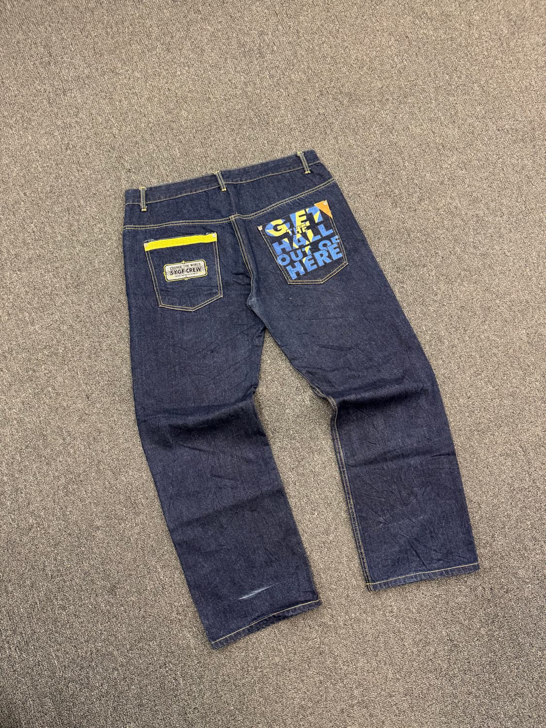 40)Eagle swallow 빈티지 패치워크 데님팬츠 상품이미지2