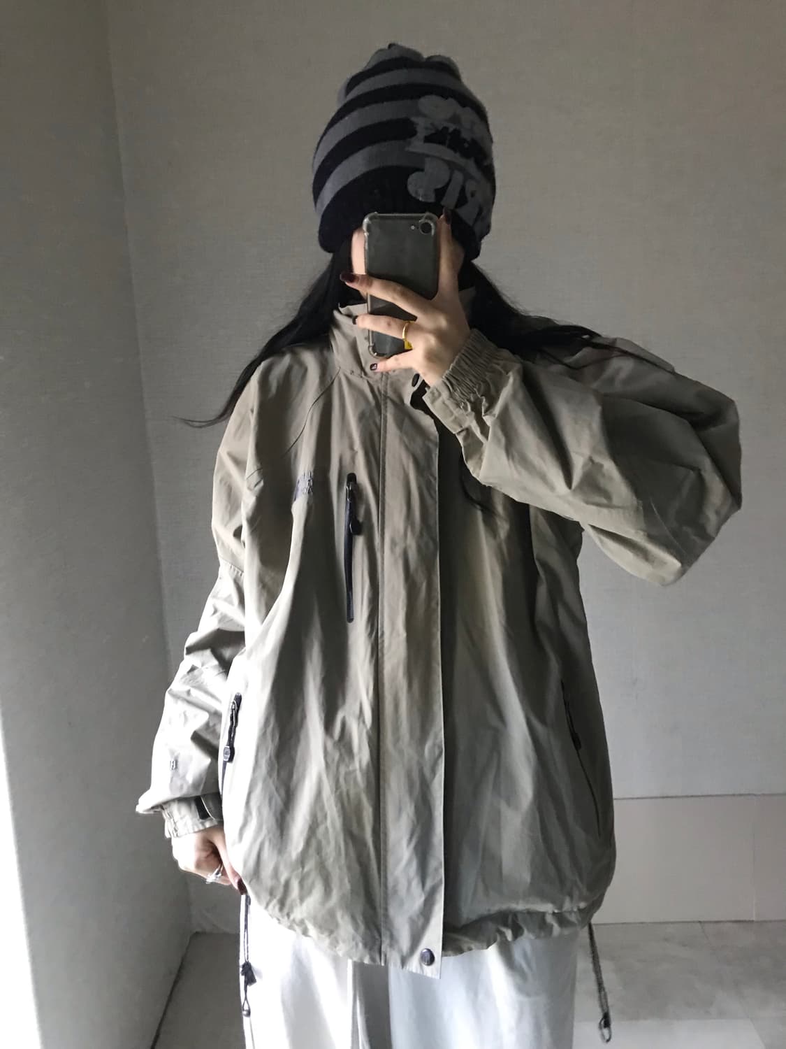 노페 베이지 바람막이 상품이미지1