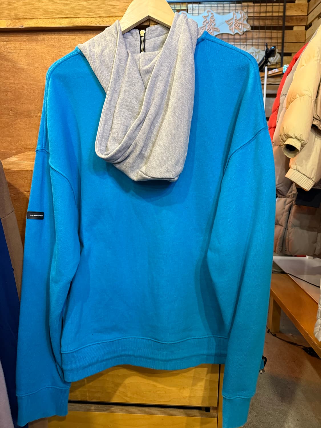 앤더슨벨 마린 반집업 후드티 상품이미지3