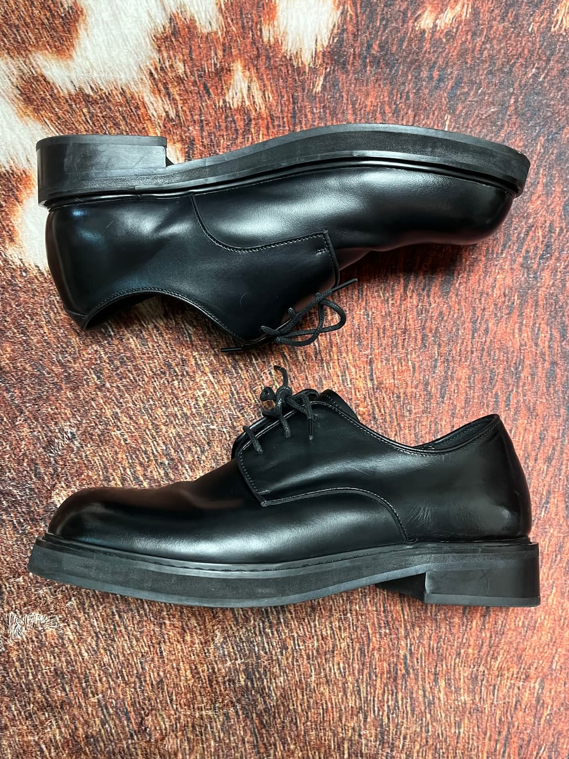 [265] 필로모티 에테르노 블랙 레더 더비 슈즈 상품이미지1