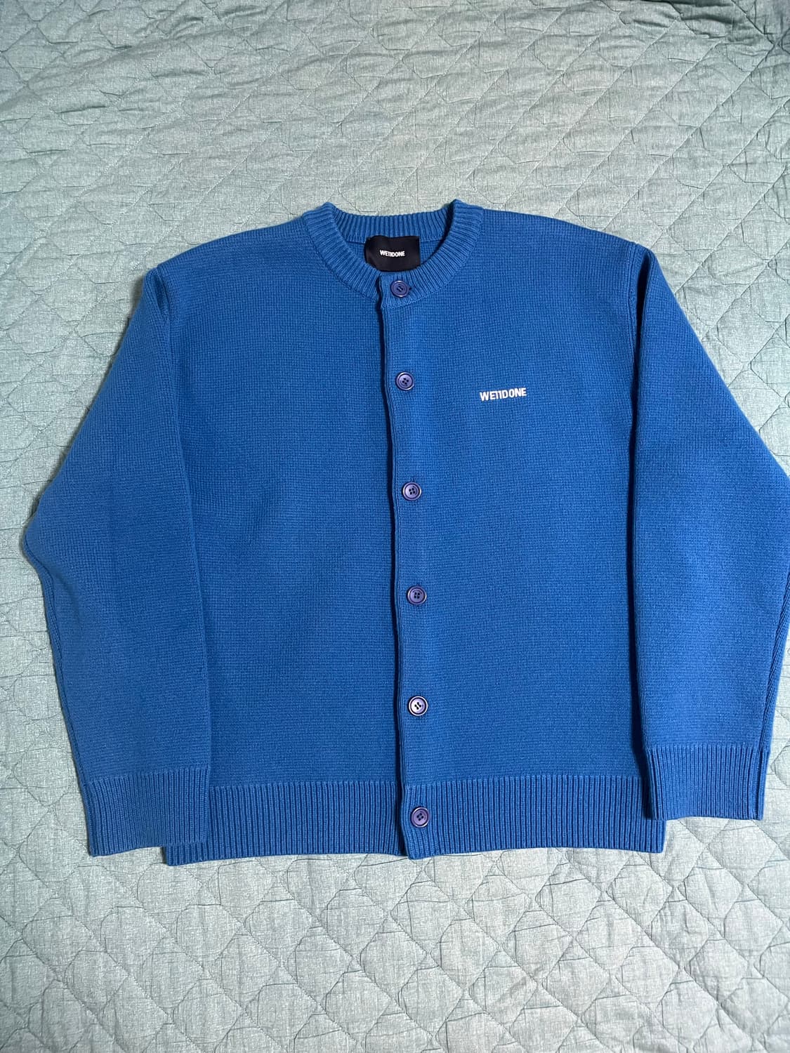 Welldone 웰던 니트 가디건 블루 M size 상품이미지1