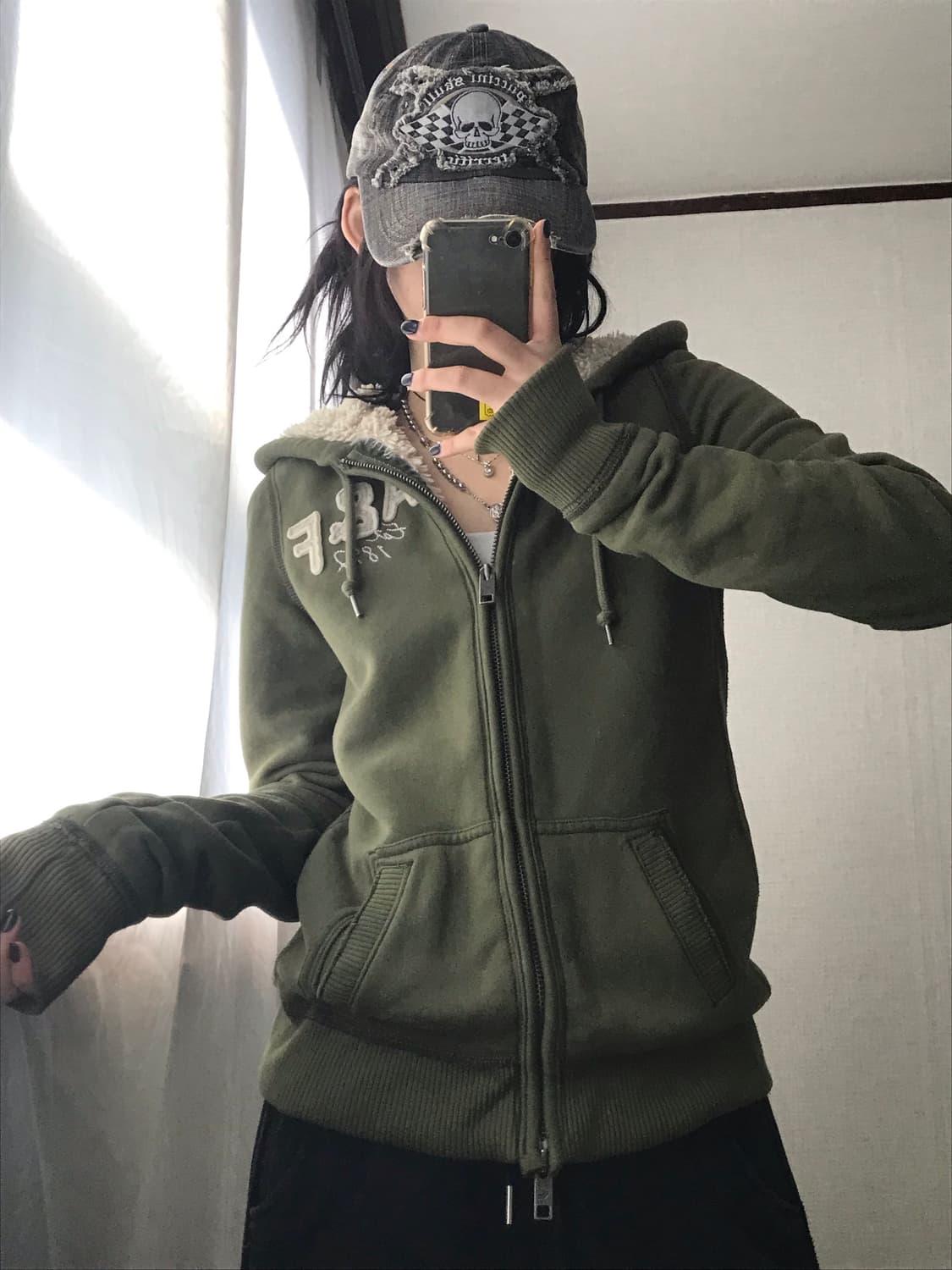 아베크롬비 카키 울프죠 투웨이 후드집업 상품이미지1