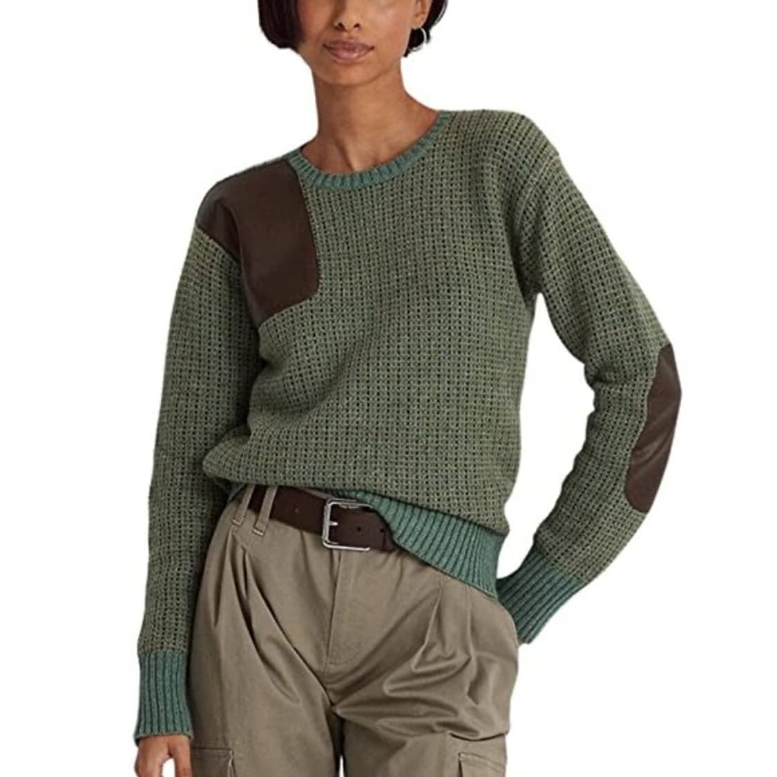 (M)로렌 랄프로렌 블랙라벨 멀티패치 울 블렌드 니트 상품이미지1