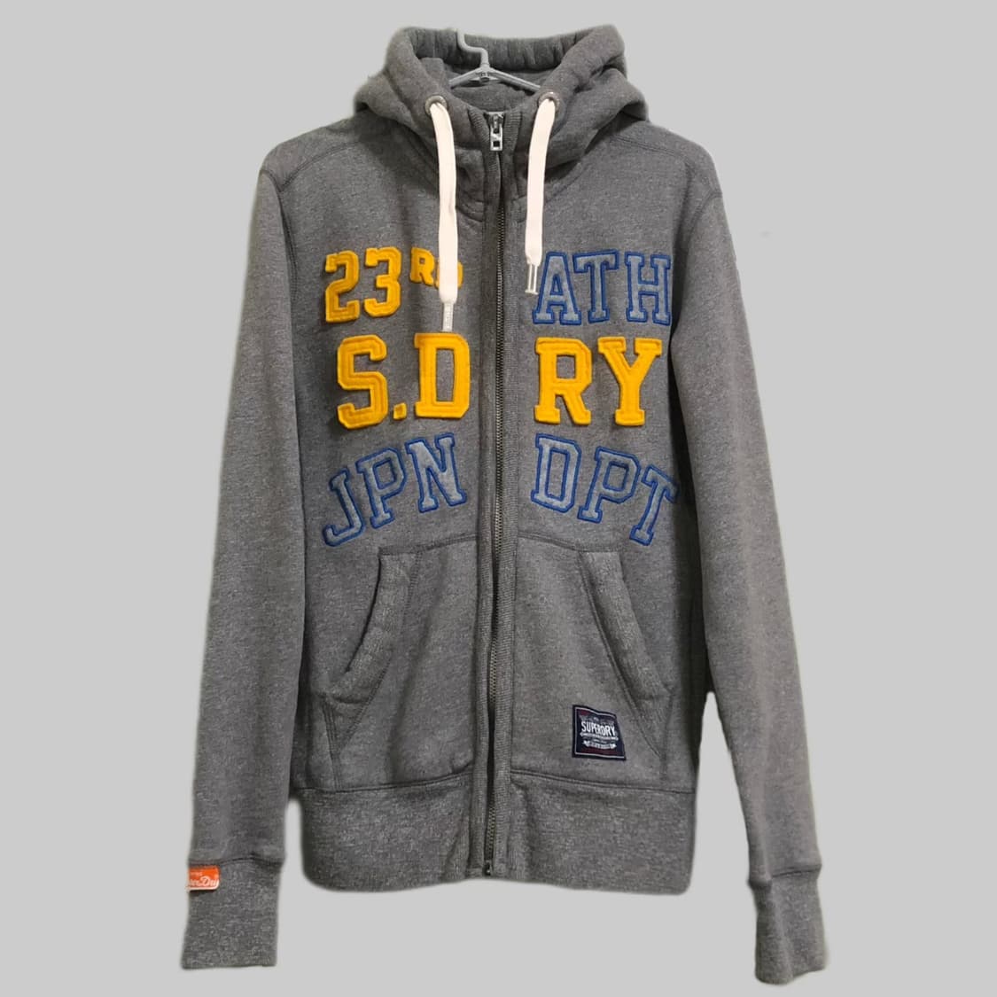 superdry 로고 자수 패치 기모 그레이 일본빈티지 상품이미지1
