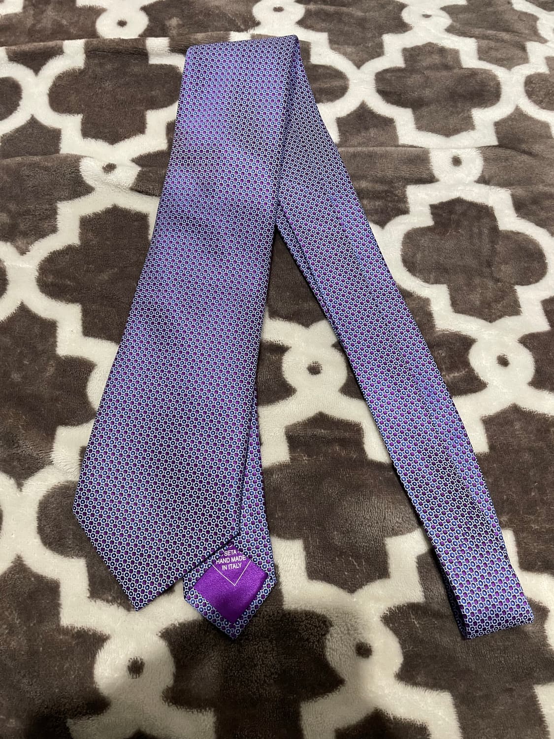 Brioni 브리오니 보라색 패턴 넥타이 정품 상품이미지1