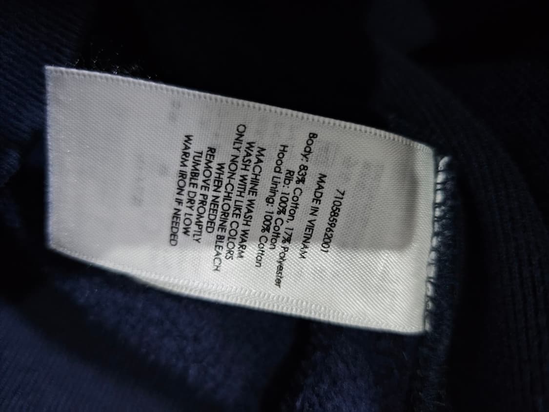 폴로 빅포니 네이비 체크 후드집업 95 / M 상품이미지7