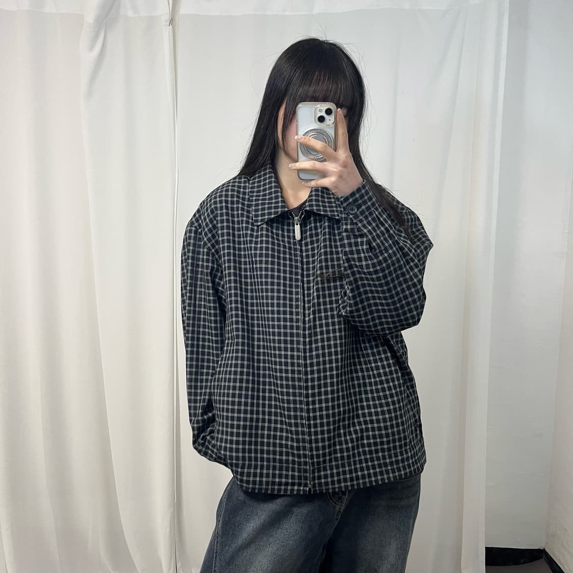 Yves Saint Laurent Black Check Blouson   상품이미지1