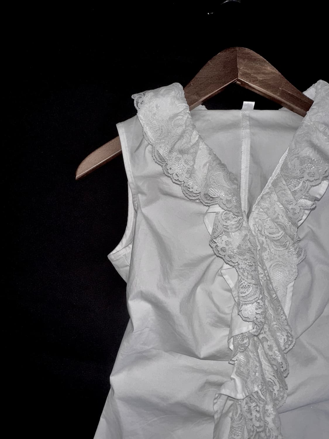 빈티지 프릴 슬리브리스 셔츠 상품이미지1