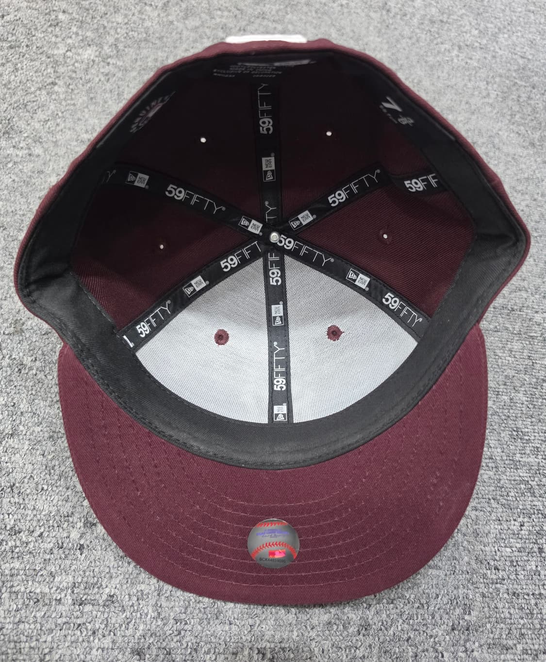 뉴에라 뉴욕 양키즈 59FIFTY 마룬컬러 스냅백 모자 58.7cm 상품이미지7