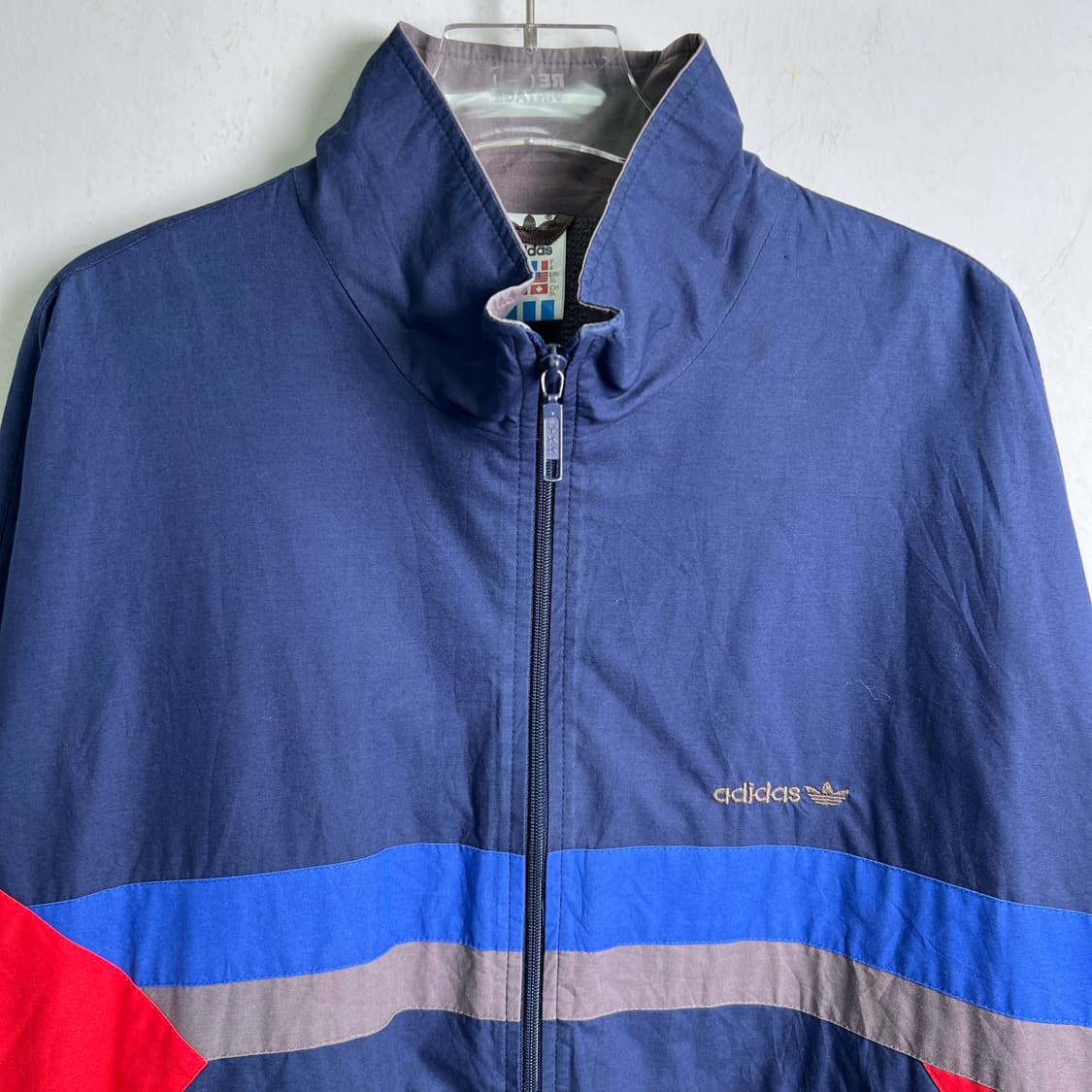 80's 아디다스 올드스쿨 바람막이 자켓 XL 상품이미지4