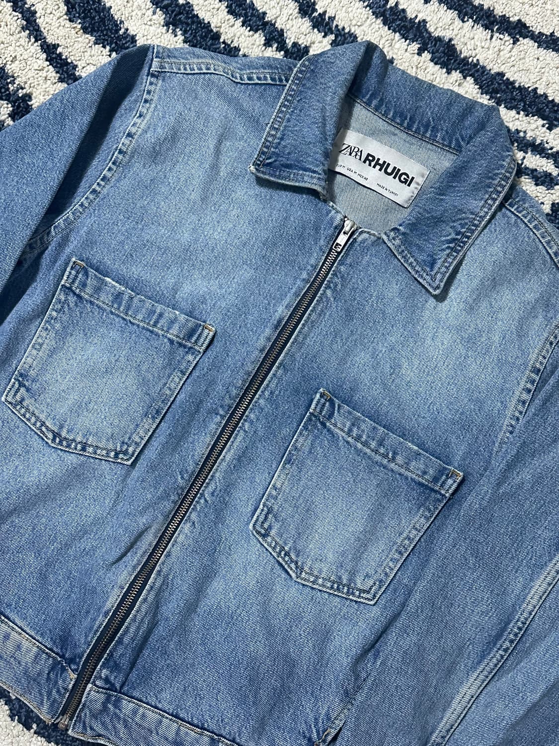 자라x루이기 청자켓 사이즈M 상품이미지4