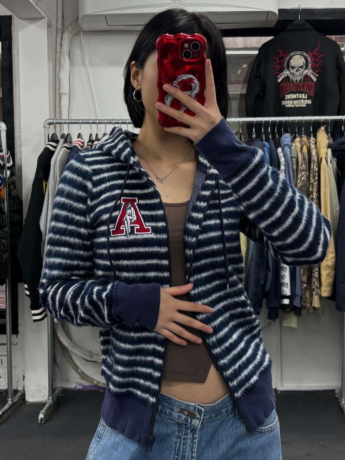 히스테릭 글래머 모헤어 후드집업 상품이미지3