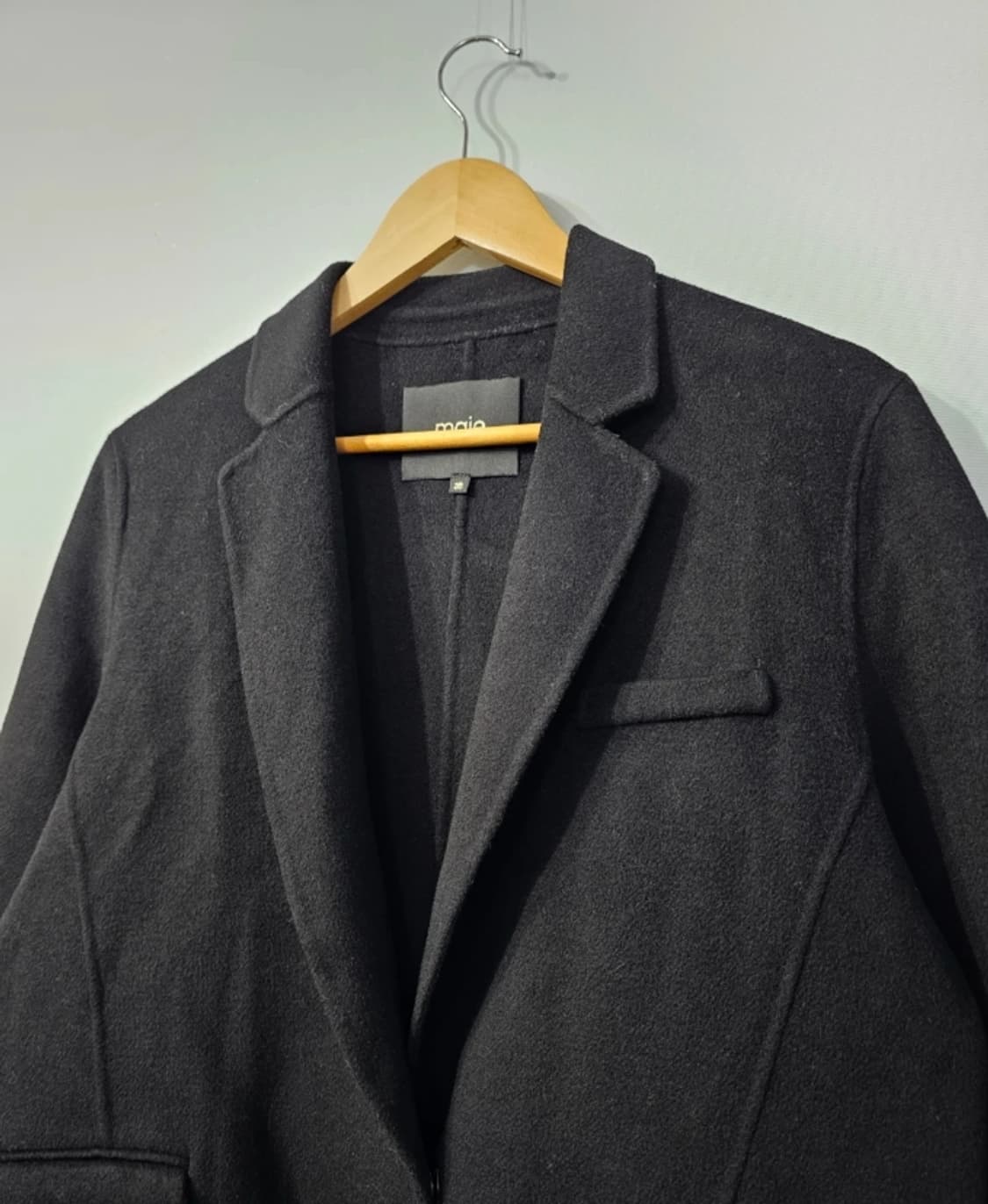 한섬 마쥬 maje 블랙 코트 ~66 상품이미지4