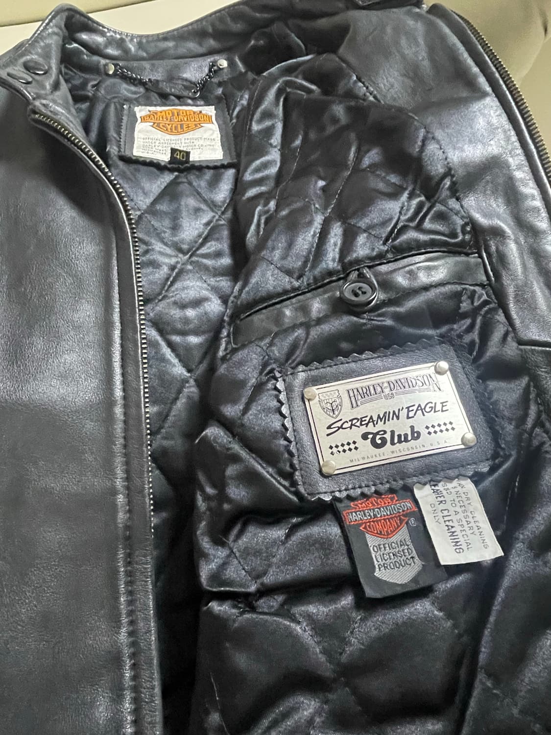 할리데이비슨의 카우하이드 싱글 라이더 레더자켓  상품이미지2