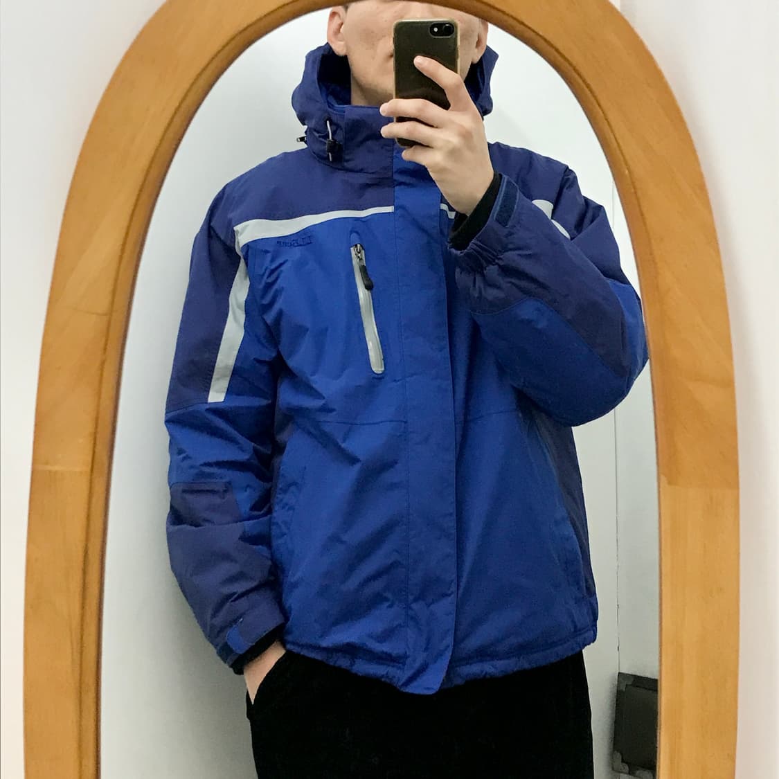 엘엘빈 투웨이 집업 블루 후드 패딩 점퍼 남성 110 사이즈  상품이미지10