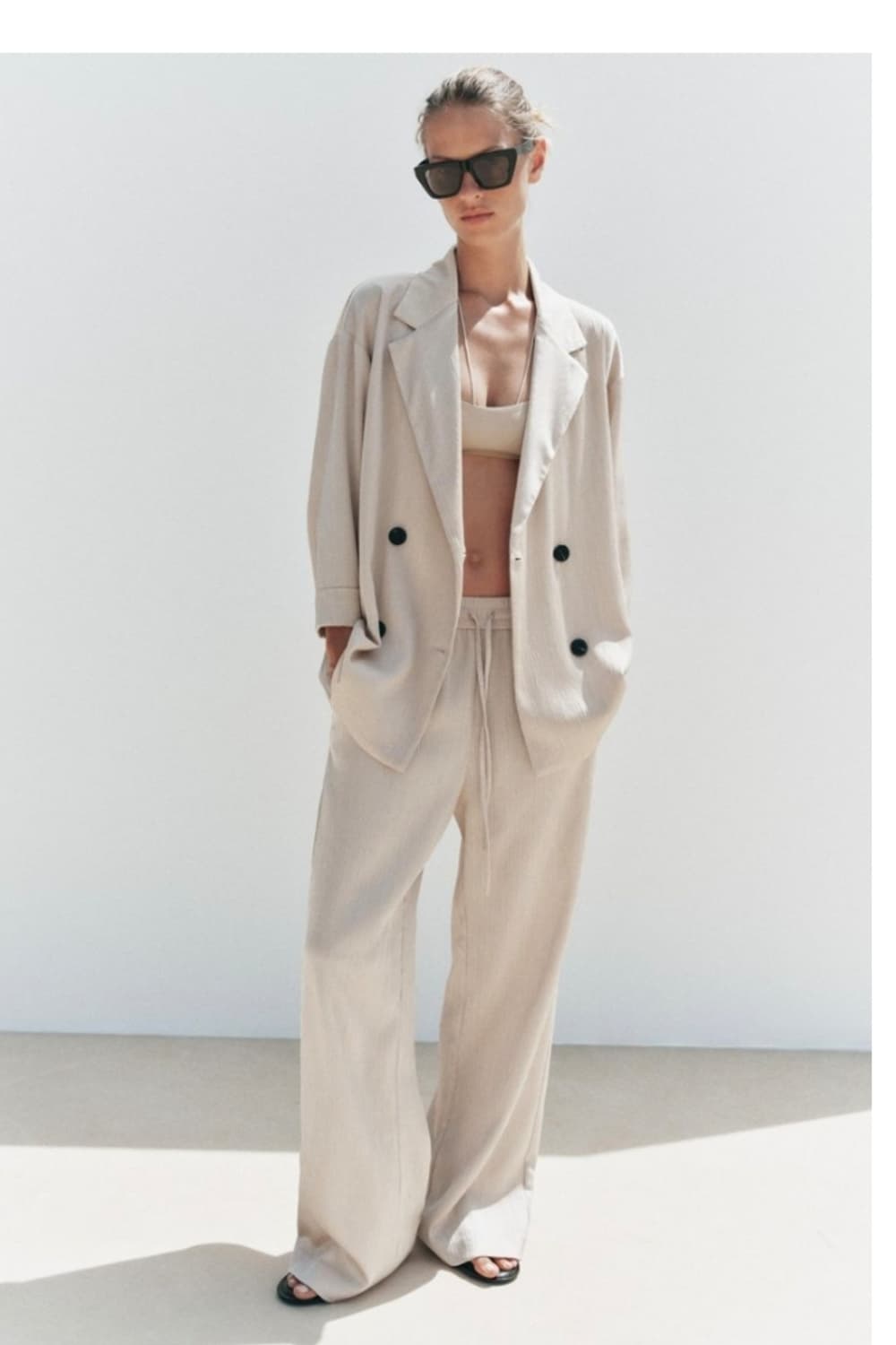 새상품)자라 링클 이펙트 블레이져 상품이미지1