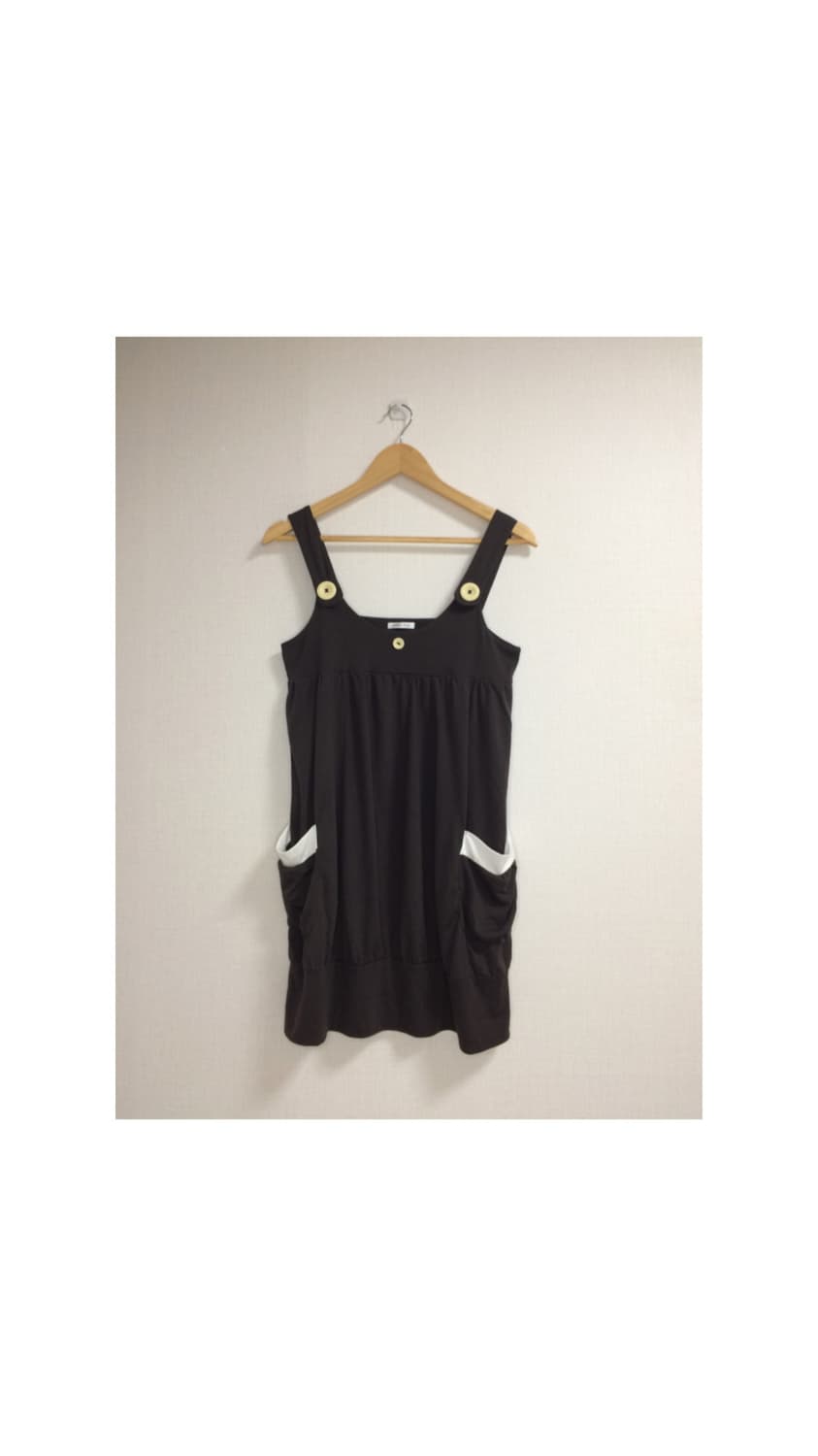 빈티지 다크 브라운 레이어드 나시 원피스 튜닉 상품이미지2