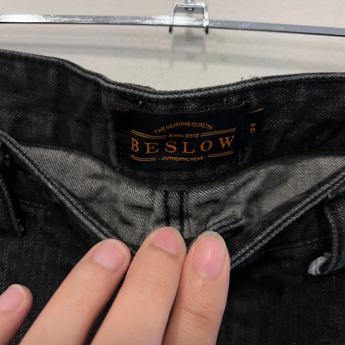 비슬로우 핀턱와이드 흑청 데님팬츠 상품이미지3