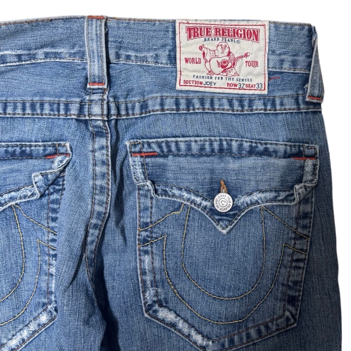 트루릴리전 플레어 조이 부츠컷 데미지워싱 연청 데님팬츠 상품이미지8