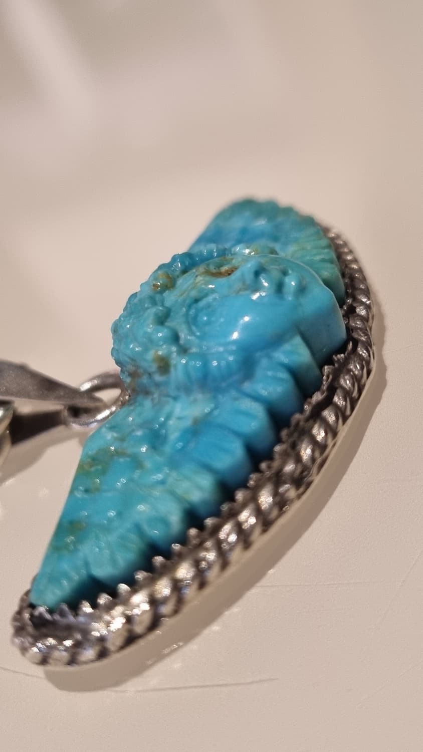 천사 터키석 실버 펜던트 나바호 웨스턴 네이티브아메리칸주얼리 인디언주얼리 상품이미지3