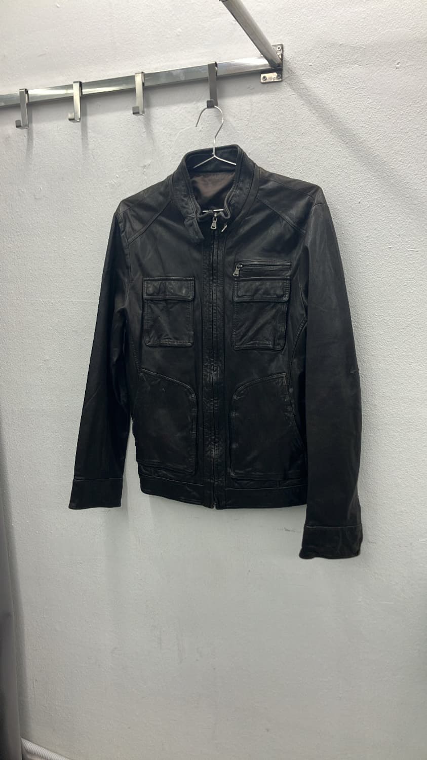 브라운 레더자켓 상품이미지1