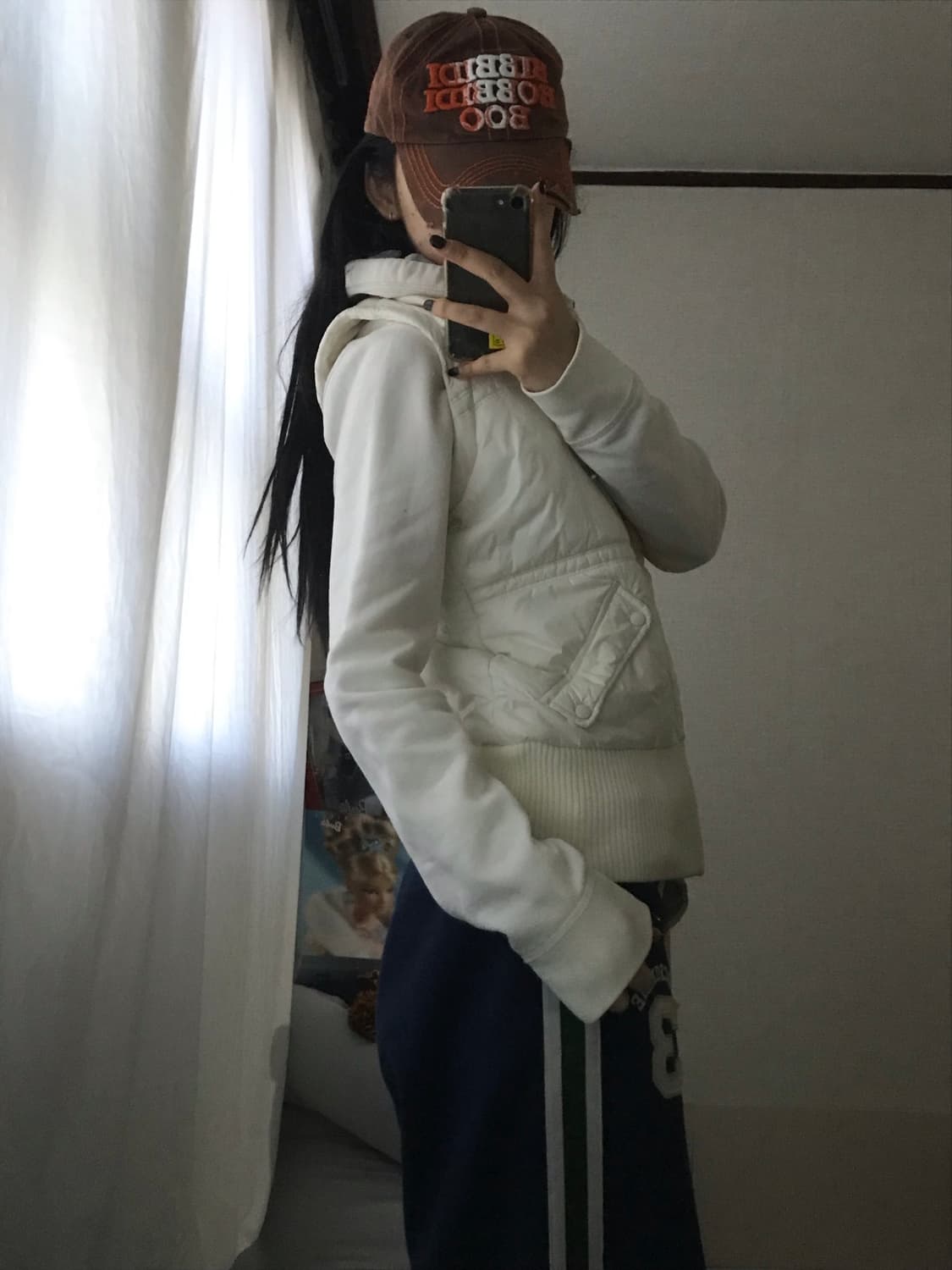 아디다스 아이보리 실버 패딩조끼 상품이미지2