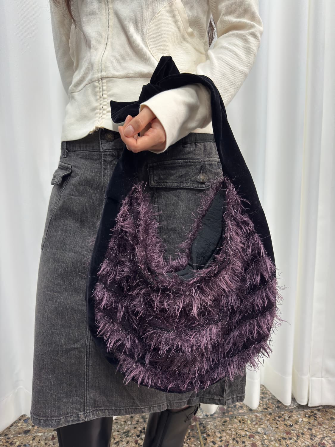 fur velvet bag 상품이미지7