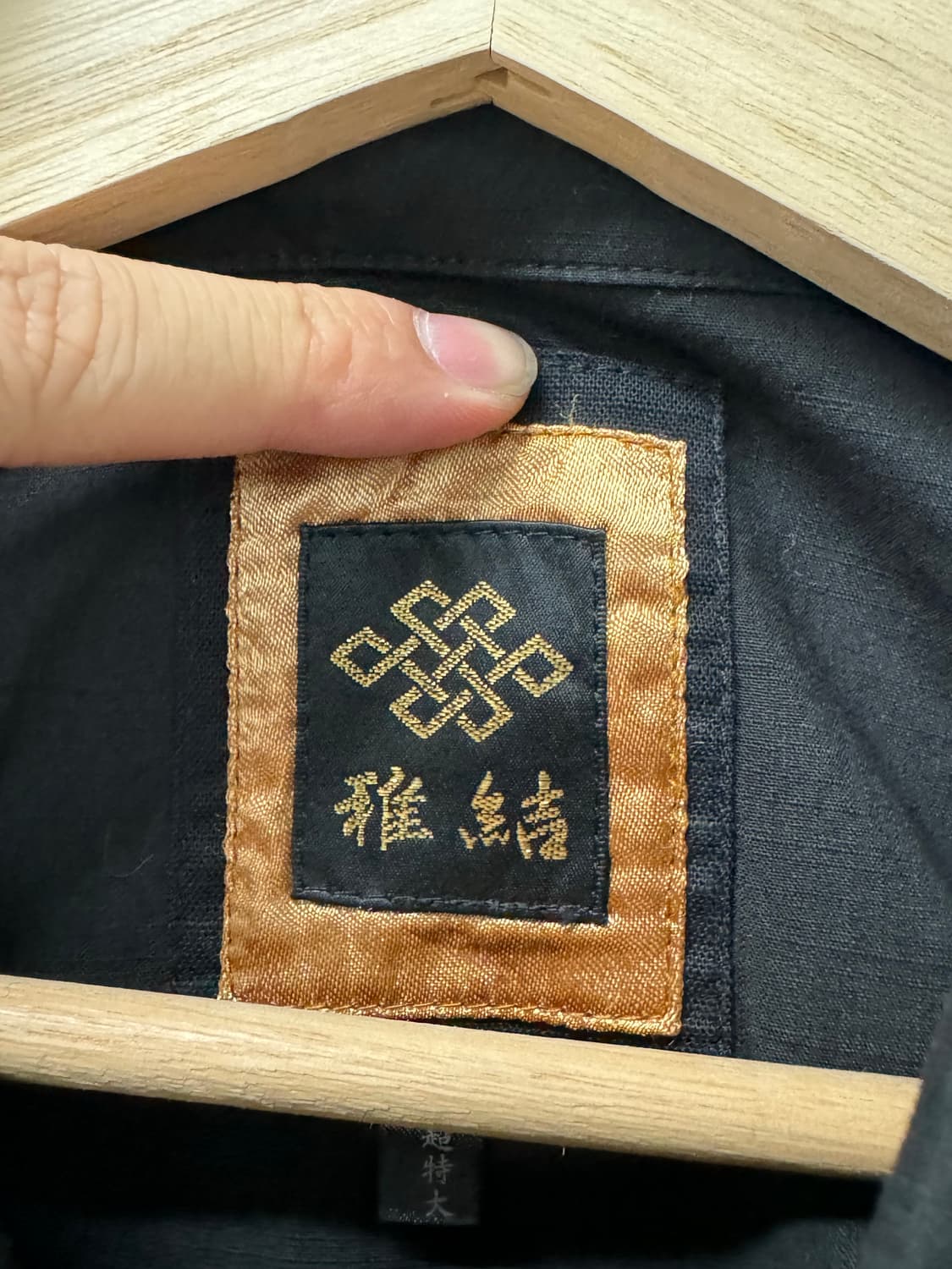 JPN 마사유 오리엔탈 봉황 자수 반팔 셔츠  상품이미지3