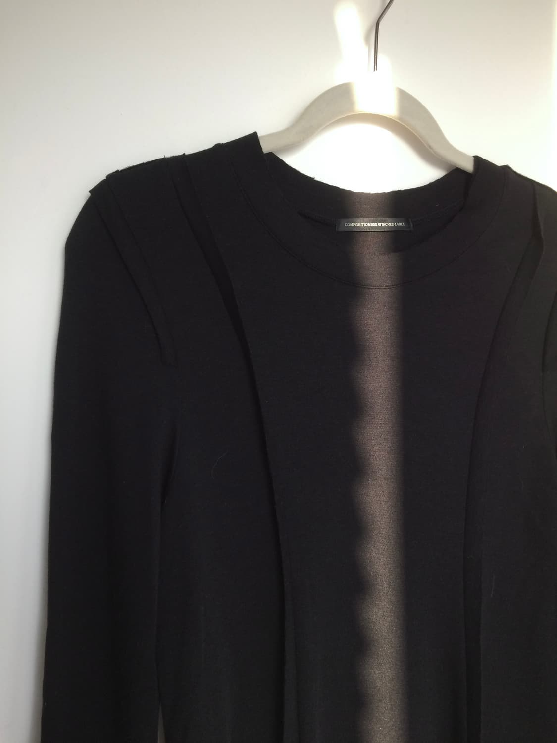 요지 야마모토 와이즈 무봉제 원통 제직 패브릭 테이프 니트 롱 슬리브  상품이미지2