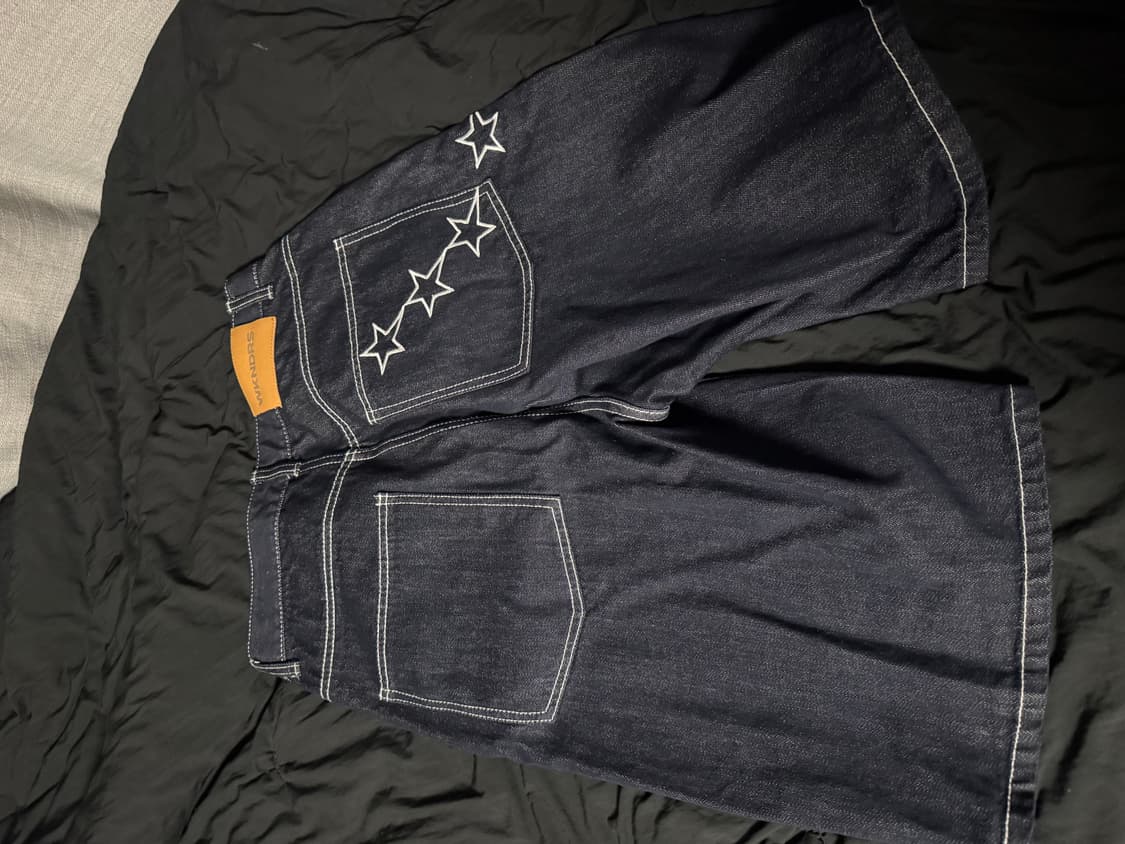 위캔더스 데님버뮤다 STARS DENIM SHORTS (DENIM) 상품이미지2