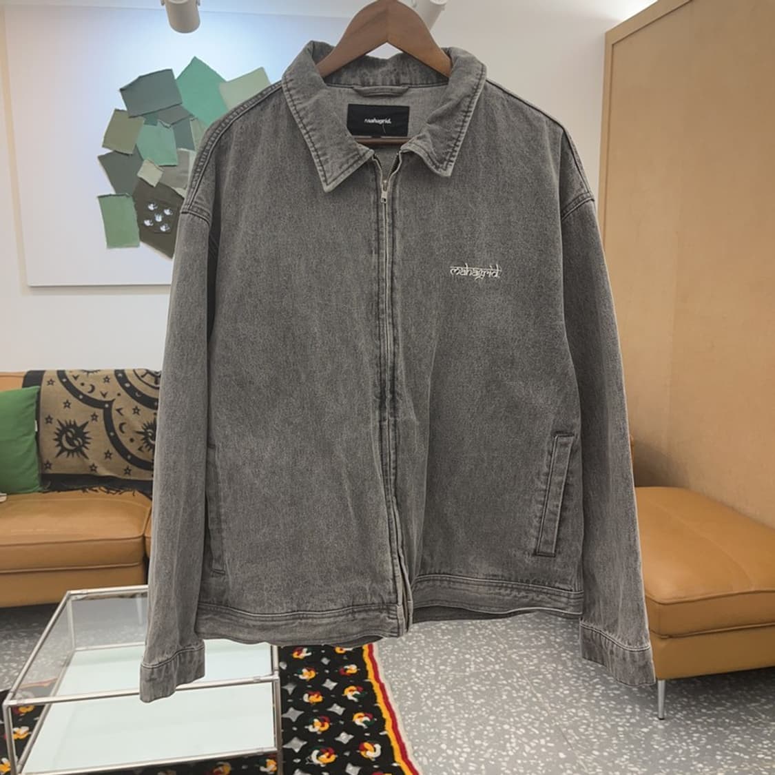 마하그리드 올드스쿨 빈티지 트러커 데님 자켓 L C07535 상품이미지3