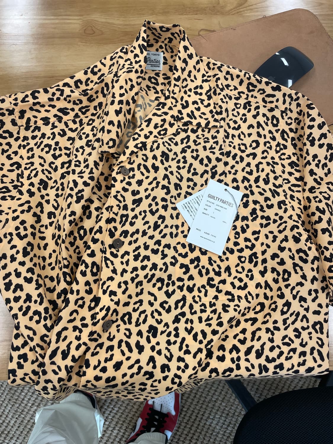 와코마리아 22ss 레오파드 반팔셔츠 상품이미지3