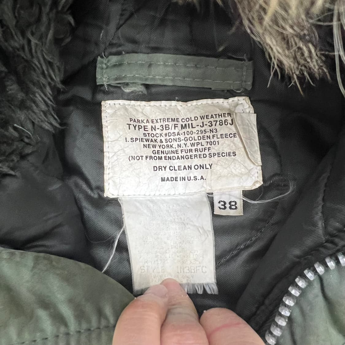 미군 n3b 파카 상품이미지2