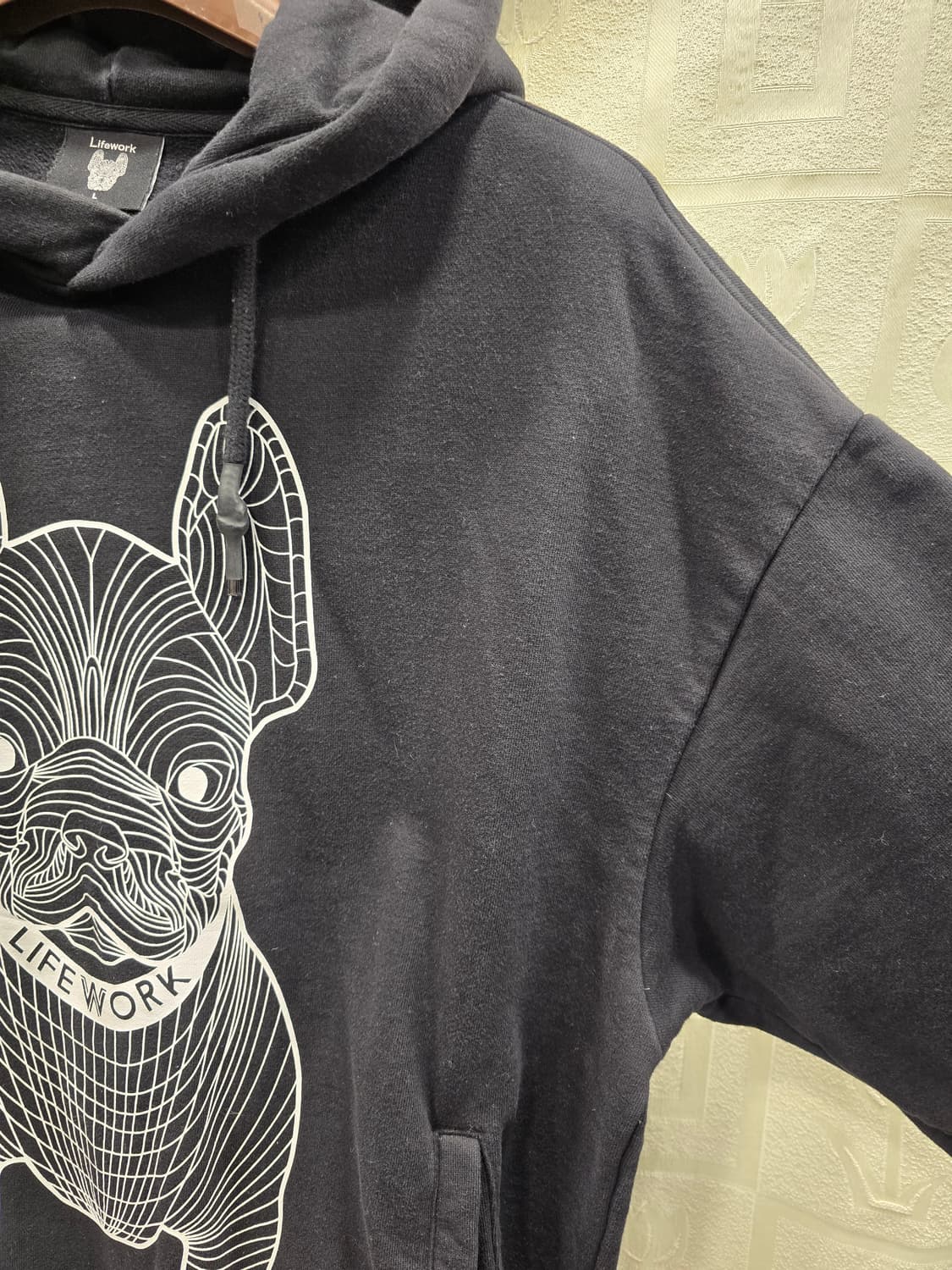 라이프워크 기모 강아지 후드티 티셔츠 100 상품이미지3