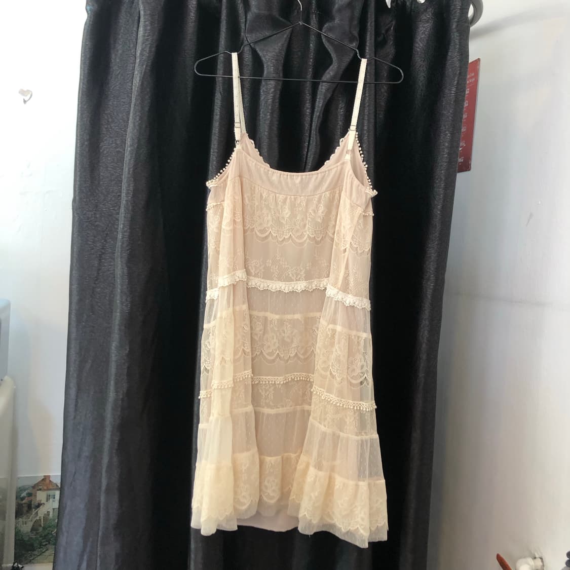 Vintage 💿 coward beige lace s 상품이미지8